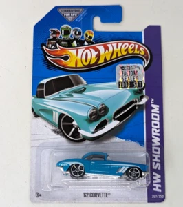 New Vintage 2013 Mattel Hot Wheels HW Showroom 62 Corvette #207 Diecast Car Toy - Picture 1 of 3