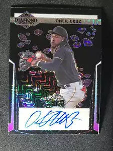 2023 Leaf Metal Baseball Auto Diamond Wonders Black Mojo Oneil Cruz 2/3 - Picture 1 of 2