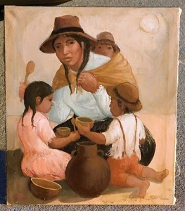 Vejarano, Öl/Leinwand 16 x 14, Kolumbianischer Künstler? - Bild 1 von 2