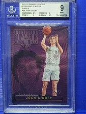 Josh Giddey 21-22 Illusions Intriguing Players Purple 1/1 Rookie #29 BGS 9