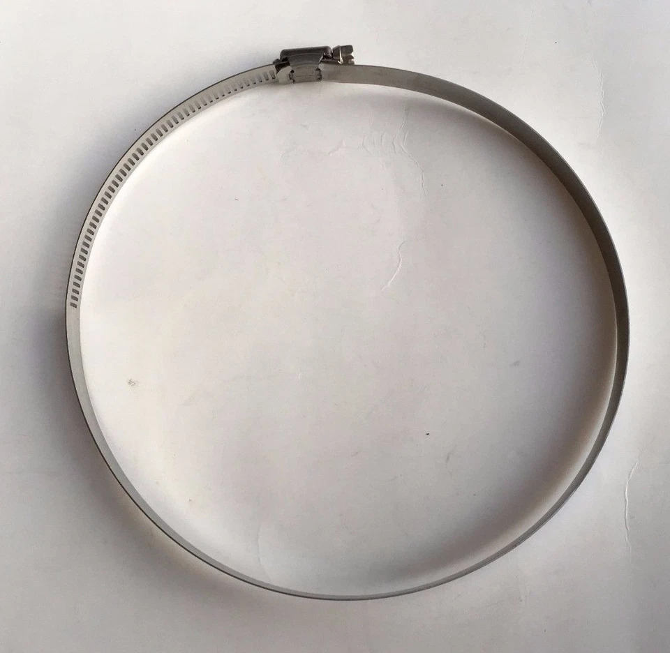 (5) #102 STAINLESS STEEL DRIVE HOSE CLAMPS ADJUSTABLE BAND 5" TO 7" - Image 1 of 1