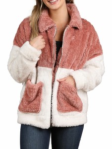 doublju fleece moto jacket