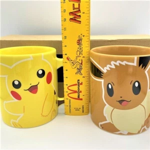 Pokemon Cafe Mug Cup Pikachu & Eevee Limited Edition from japan f/s new - Picture 1 of 7