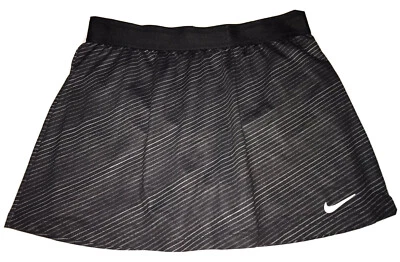 Nike Dri-Fit Skort Para Mujer Blanco y Negro Rayas Tenis Golf Pickle Pelota Falda Foto 1 de 4