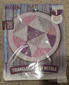 Leisure Arts Triangles Make in A Weekend Punch Needle Kit, Assorted - Picture 1 of 2