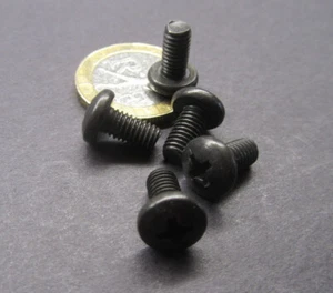 18-8 Black Oxide Pan Head Phillips Machine Screw 10-32 x 3/8", 100 Pcs - Picture 1 of 23