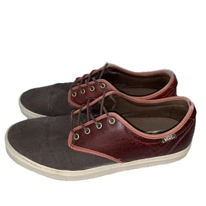 Vintage VANS Ludlow OTW Leather Dress Skate Shoes 12 Mahogany / Smoky Gray - Picture 1 of 10