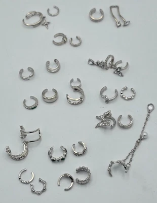 Finrezio 27 Stück Ear Cuff Set OhrManschette Ohrringe für Damen Ohrklemme Nicht - Bild 1 von 4