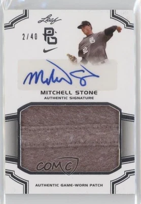 2016 Leaf Perfect Game National Showcase Silver /40 Mitchell Stone Patch Auto - Image 1 of 2