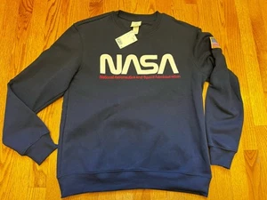 Sudadera polar H&M NASA Logo Crew azul marino NUEVA CON ETIQUETAS MD NUEVA CON ETIQUETAS NUEVA CON ETIQUETAS M - Imagen 1 de 15