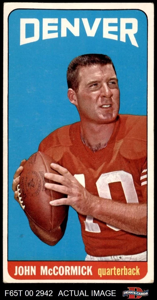 1965 Topps #57 John McCormick Broncos Massachusetts 4 - VG/EX - Image 1 of 1