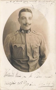 AK Österr. / Ungarischrische Offizier , 1 .Weltkrieg, gelaufen am 15.04.13 - Picture 1 of 2