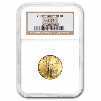 2002 1/4 oz American Gold Eagle MS-69 NGC - Image 1 of 3