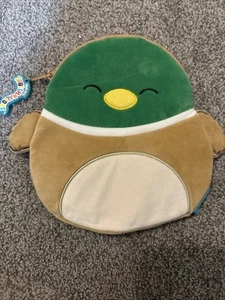 Peluche pochette zippée Squishmallows Avery le canard colvert 8" (Z1) - Photo 1/6