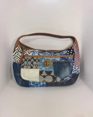 Bolso de Hombro Coach Ergo Denim Patchwork XL Hobo Turnlock 10809 Foto 1 de 4