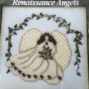 Renaissance Angels Golden Garnet Angel MJRA5 Linen Mill Hill Pattern Only - Picture 1 of 10