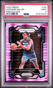 2023 PANINI PRIZM PINK PULSAR #155 LEONARD MILLER 2/42 PSA 9 - Picture 1 of 2