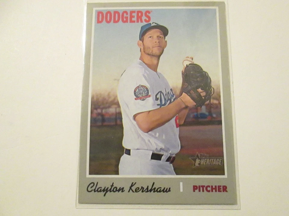 2019 Topps Heritage Baseball #490 Clayton Kershaw Los Angeles Dodgers SP Nrmt - Image 1 of 1