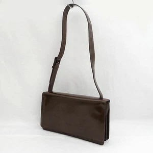 Auth Prada Shoulder Bag PVC Brown W 11in H 6.3in D 2.4in Used - Picture 1 of 10