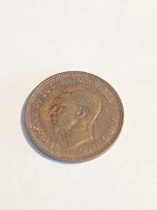 1943 Großbritannien Great Britain Half Penny Münze BT710 - Bild 1 von 2