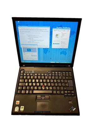 IBM Thinkpad T60p 14,1" XP Retro Gaming Laptop Typ 2007 - Bild 1 von 4