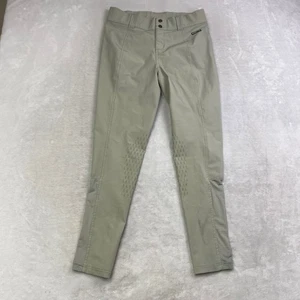 Kerrits Equestrian Riding Breeches Pants XL Beige Knee Patch Performance - Picture 1 of 10