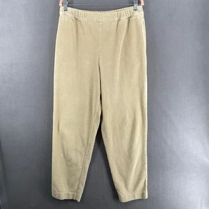 CP Shades Corduroy Elastic Waist Pull On Pants Womens L Tan Lagenlook Pockets - Picture 1 of 14