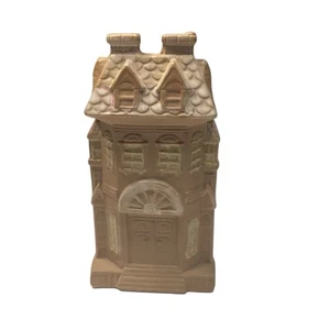 Vintage Wall Pocket Victorian House Stoneware Pottery Japan Vase Planter EUC - Picture 1 of 14