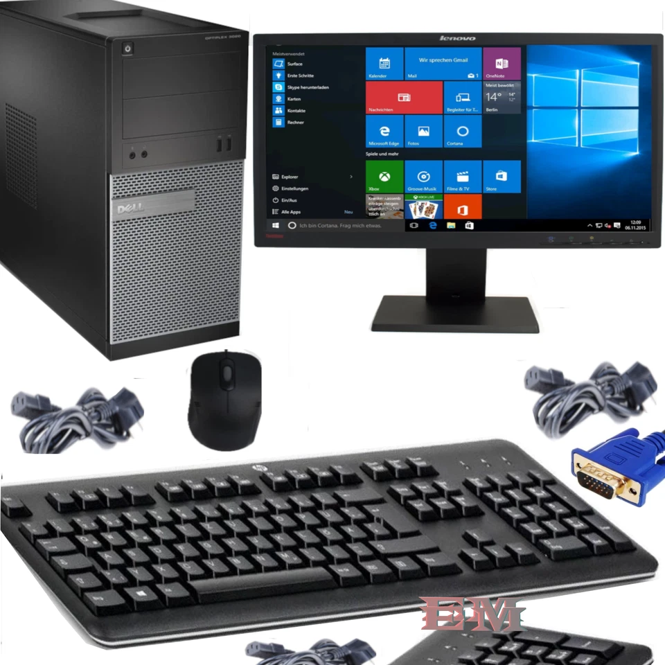 Dell OptiPlex 3020 MT  Core i3-4150  4X3,60 GHz 500GB  + 4GB +22" Monitor  - Bild 1 von 4