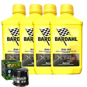 Kit Tagliando Olio Bardahl XT4S 5W30 Per Kawasaki ZX600 ZX6-RR Ninja 2003>2004 - Foto 1 di 7