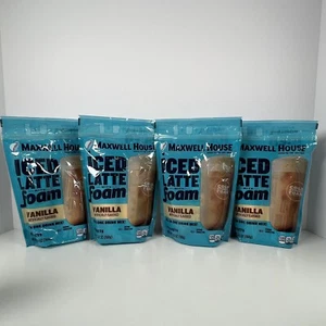 Maxwell House Iced Latte Foam 24 Count Vanilla Cold Coffee On The Go 4 Bags Read - Picture 1 of 4
