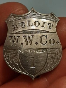 Rare Antique Wright & Wagner Dairy Beloit, WI Employee ID Pinback Badge No. 1 - Picture 1 of 24