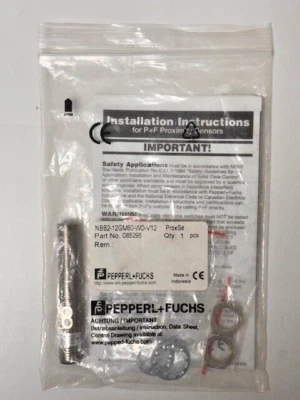 NBB2-12GM60-WO-V12 Pepperl+Fuchs Inductive Proximity Sensor (Never Used) - Image 1 of 3