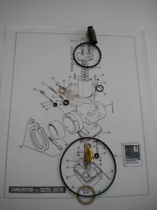 Harley-Davidson SX & SS 250 Carburetor Kit & Float Valve-NEW - Picture 1 of 1
