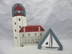 1990 Cats Meow Sandy Hook Light House & Shipjack Holzbausteine - Bild 1 von 5