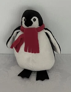 Neu mit Etikett National Geographic HugFun Stofftier Plüsch Pinguin mit rotem Schal - Bild 1 von 7