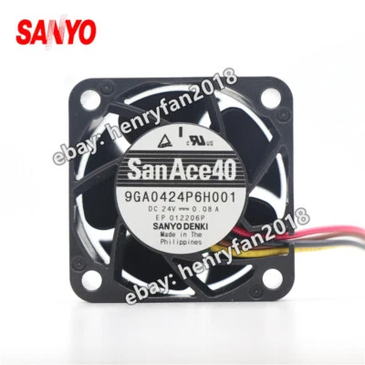 SANYO Denki 9GA0424P6H001 SanAce Fan DC 24V 0.08A 40*40*20MM 4-wire Cooling Fan - Image 1 of 4