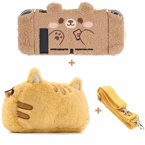 GeekShare Switch Protective Case & Carrying Case shoulder strap Cute Bear Plush - Picture 1 of 29