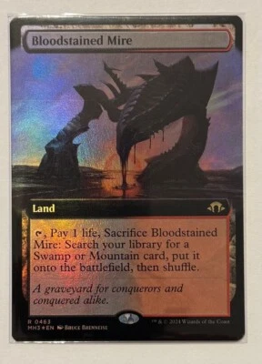 Bloodstained Mire Extended Art Foil - Modern Horizons 3 MTG Magic the Gathering - Image 1 of 2