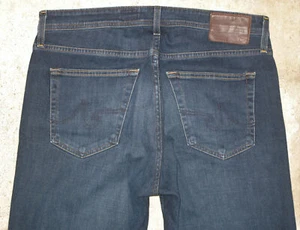 Pantalones de mezclilla rectos ajustados para hombre AG ADRIANO GOLDSCHMIED Everett talla 33 X 25 con elásticos - Imagen 1 de 10