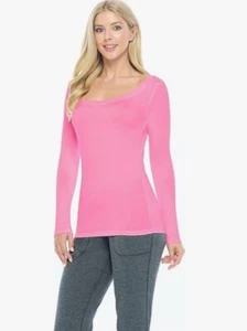 Women's Long Sleeve Extra Wide Scoop-Neck T-Shirt Under Scrub 7168 - Picture 1 of 50