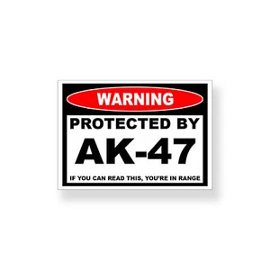 Protected by AK 47 Sticker Decal - Picture 1 of 3