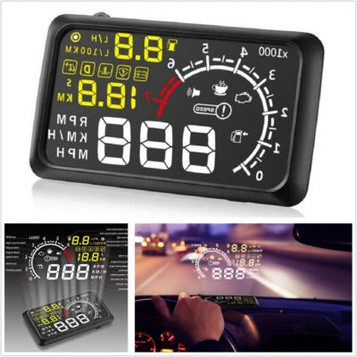 Coche SUV LCD 5.5" HUD Head Up Display Motor Sobre Velocidad Advertencia OBD2 Velocímetros Foto 1 de 4