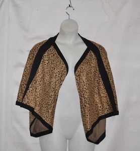 Hot In hollywood Open Front Jacket With Trim Detail Size Missy Brown - Picture 1 of 2