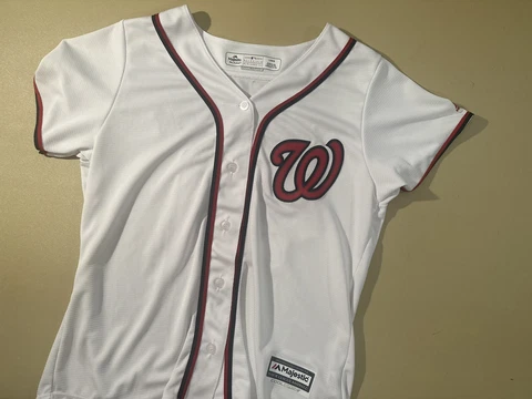 Washington Nationals Women’s Embroidered Max Scherzer Auth. Throwback Jersey (L) Cover