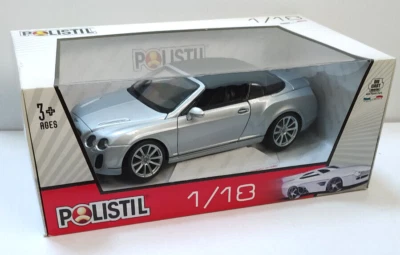 POLISTIL  1:18 AUTO BENTLEY CONTINENTAL SUPERSPORTS CONVERTIBLE SILVER  HDG89790 - Immagine 1 di 4