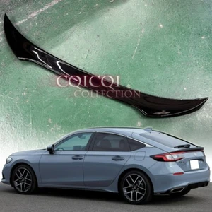 Gloss Black V type trunk spoiler for HONDA 22~ CIVIC 11th Hatchback 5-Door ◎ - Foto 1 di 5