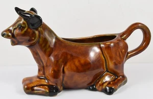 Retro Szeiler Brown Lying Down Cow Creamer - Picture 1 of 3