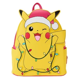 Pokemon Santa Pikachu Christmas Lights Light Up Mini Backpack - Picture 1 of 7