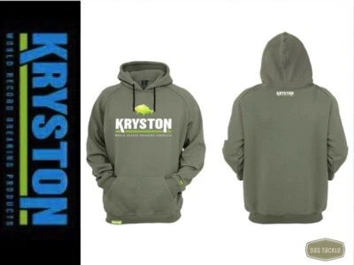 KRYSTON KAPUZENPULLOVER Karpfenangeln grün Kleidung Pullover Kapuzenpullover